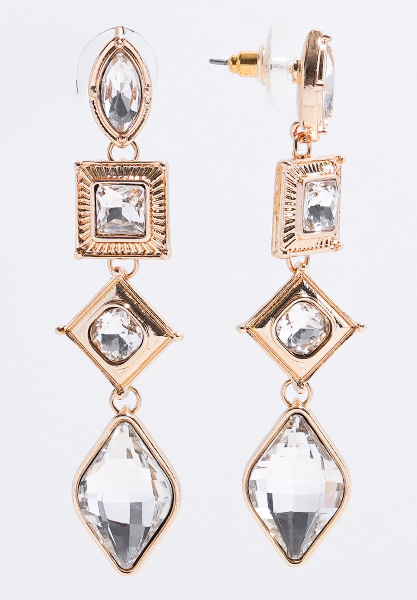 Rhinestone Drop Earrings image number 1