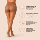 Silky Toes Control Top Ultra Soft Sheer Single Pair Tights image number 1