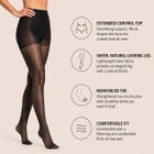 Silky Toes Control Top Ultra Soft Sheer 2-Pack Tights image number 0