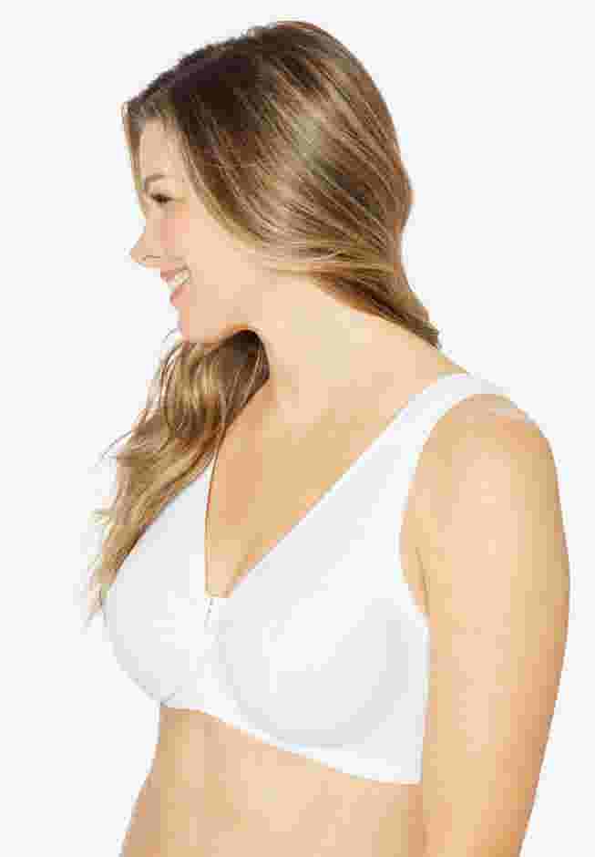 Leading Lady® Meryl Cotton Front-Close Wireless Bra image number 2