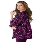 Plus Size Juliet Lace Trim Button-Down Shirt image number null