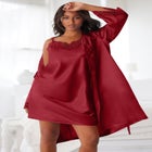The Luxe Satin Short Peignoir Set image number 0