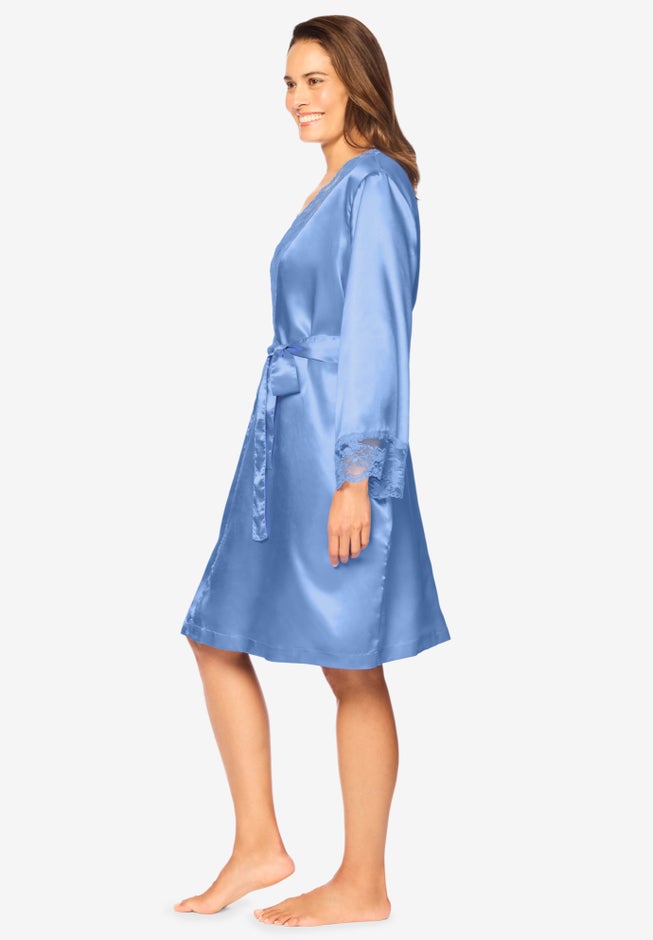 The Luxe Satin Short Peignoir Set image number 2