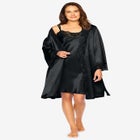 The Luxe Satin Short Peignoir Set image number null