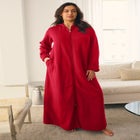Long Hooded Fleece Sweatshirt Robe image number 0