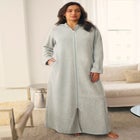Long Hooded Fleece Sweatshirt Robe image number 0