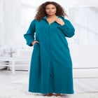 Long Hooded Fleece Sweatshirt Robe image number 3