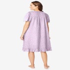 Short Floral Print Cotton Gown image number null