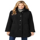 Hooded A-Line Fleece Coat image number 0
