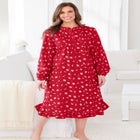 Cotton Flannel Print Short Gown  image number null