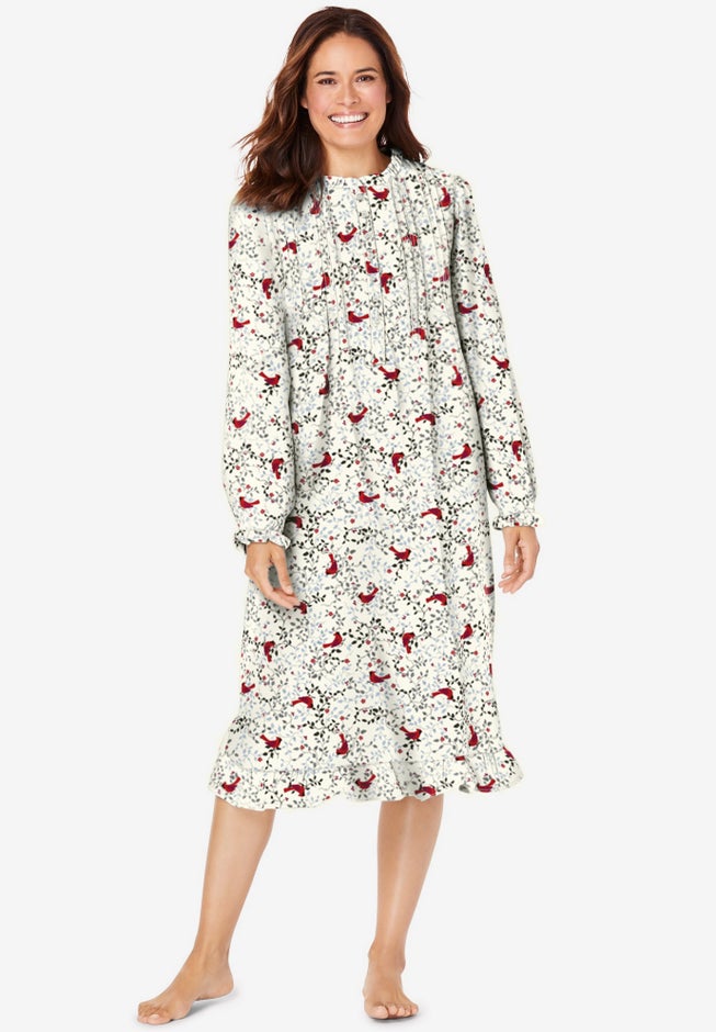 Cotton Flannel Print Short Gown  image number 0