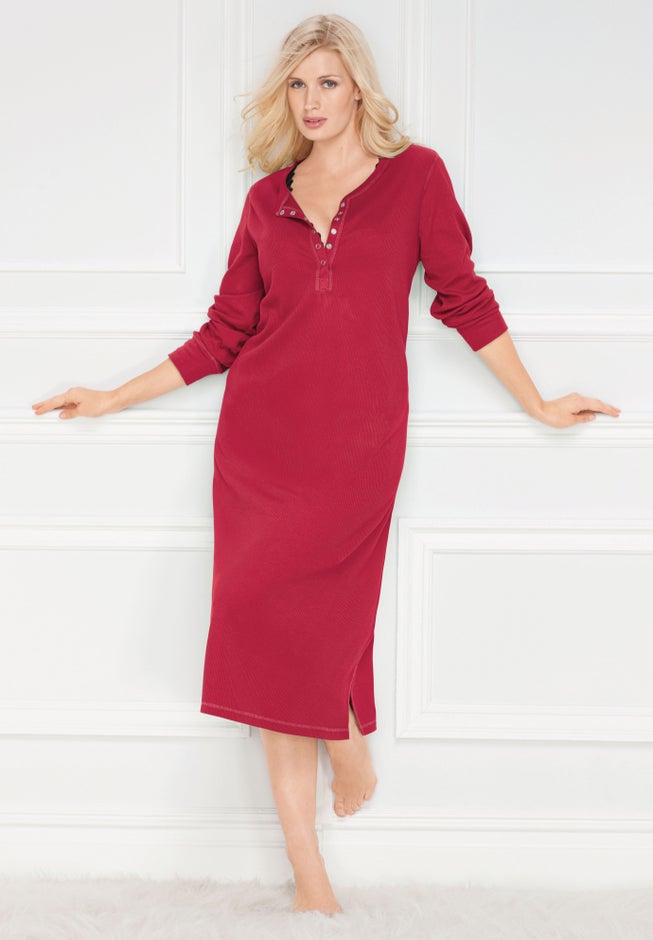 Thermal Henley Nightgown image number 0