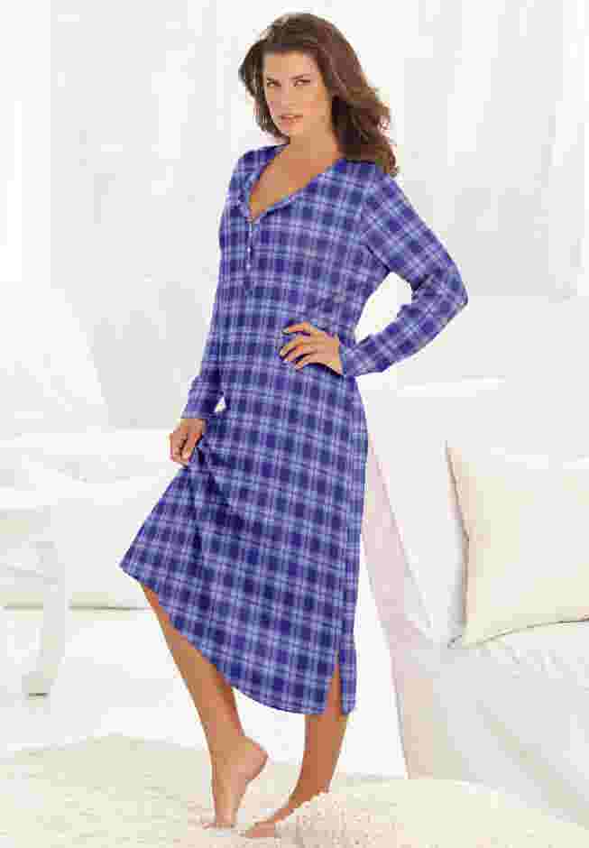 Thermal Henley Nightgown image number 5