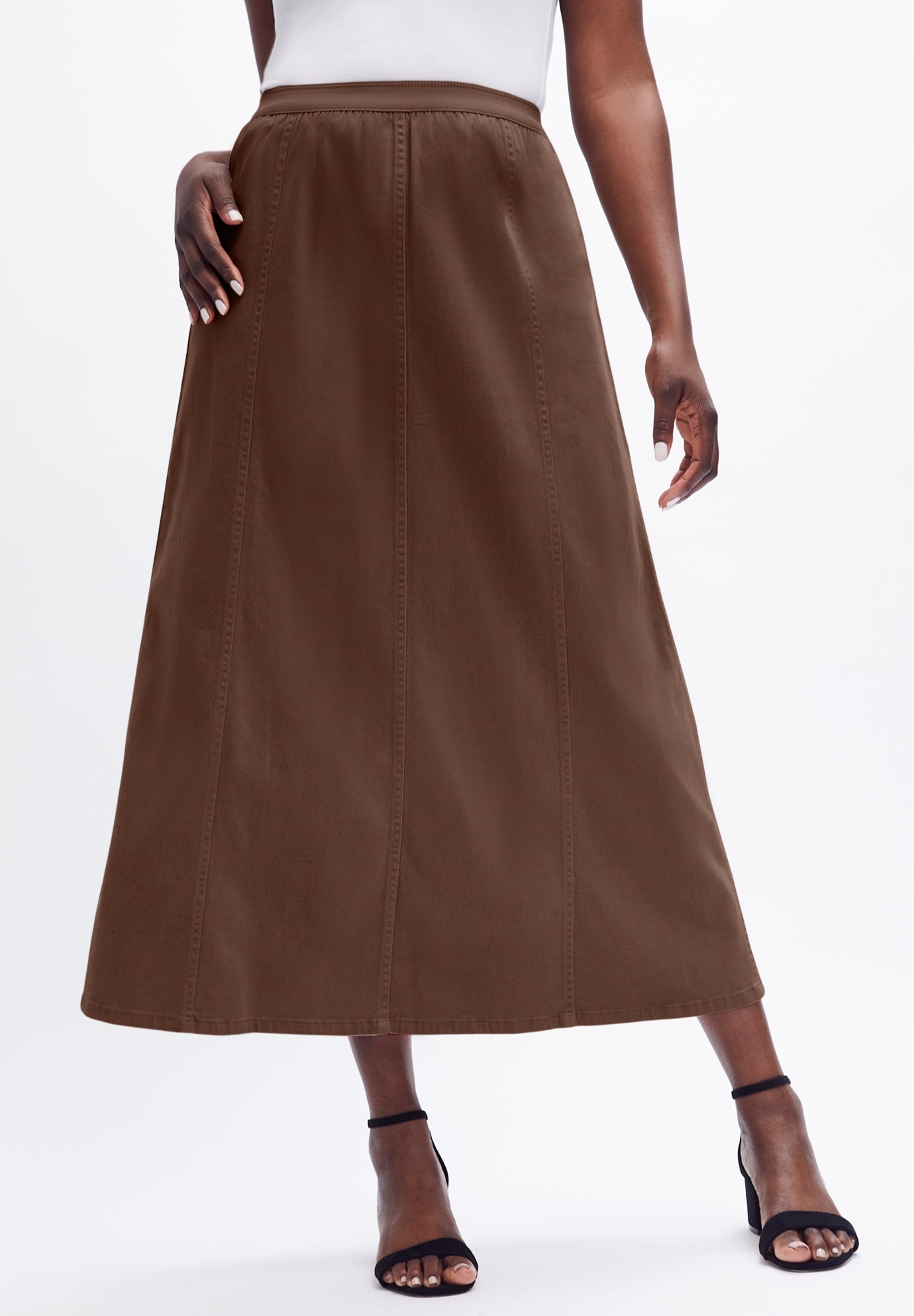 Stretch Denim Jegging Skirt image number 0