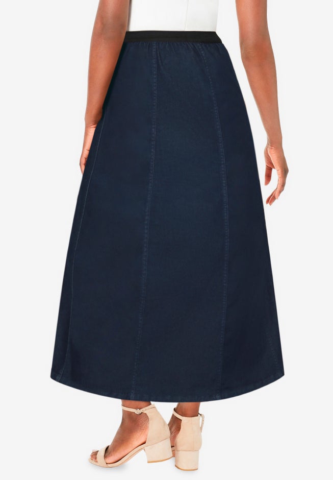 Stretch Denim Jegging Skirt image number 1