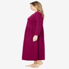 Long Snap-Front Knit Lounger image number null