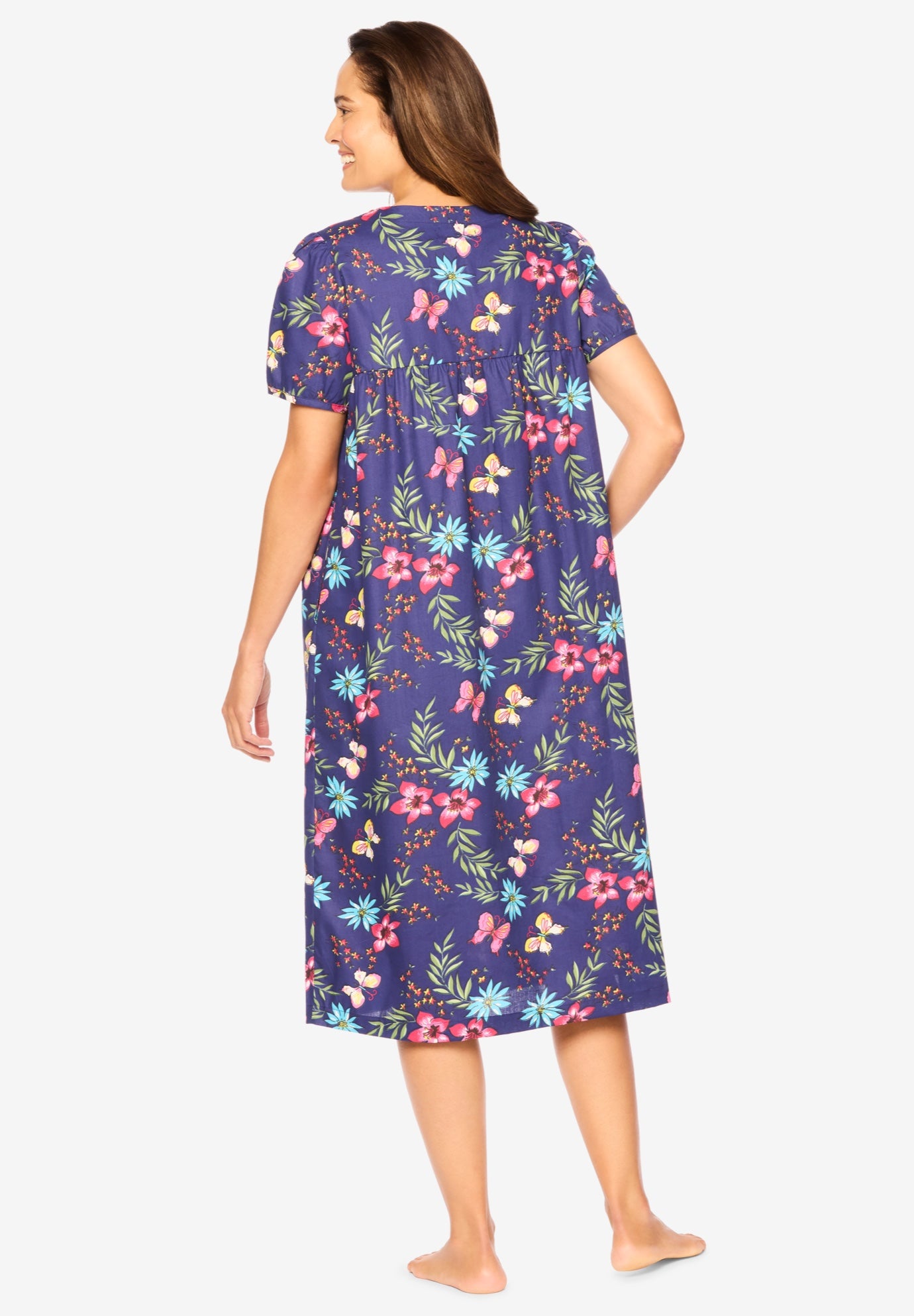 Short Print Shirred Lounger image number 1