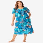 Short Print Shirred Lounger image number null