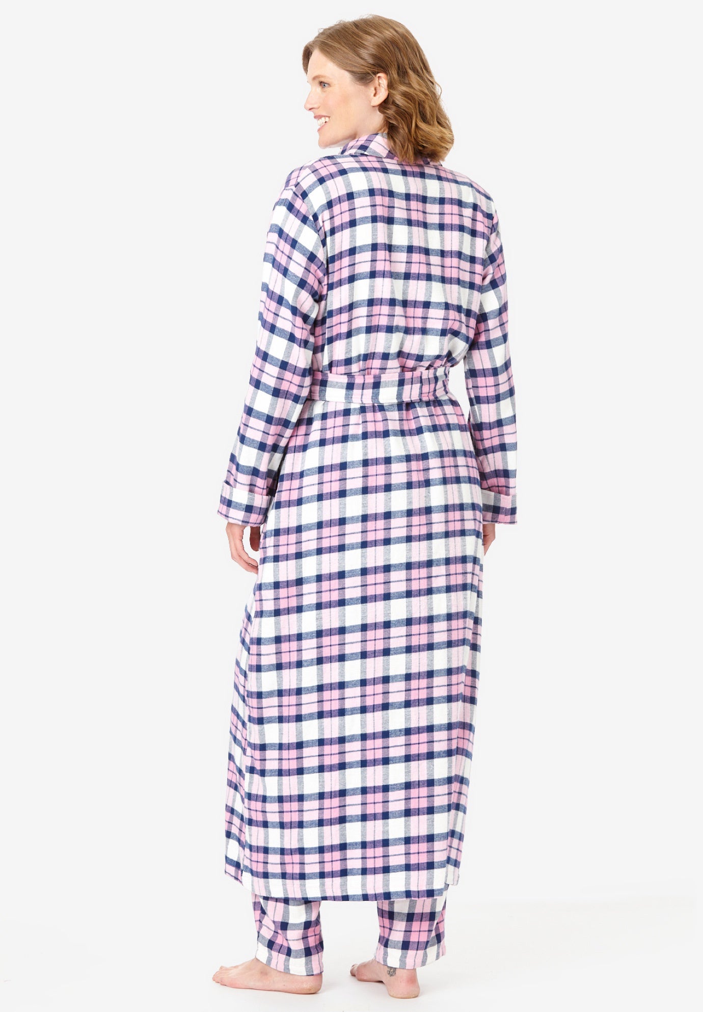 Long Flannel Robe  image number 1