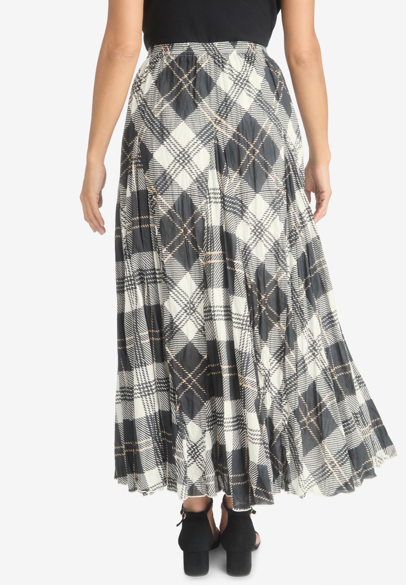 Flowing Crinkled Maxi Skirt | Avenue