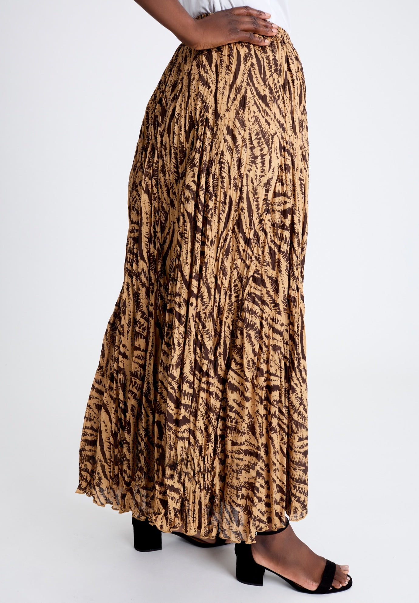 Flowing Crinkled Maxi Skirt image number 3