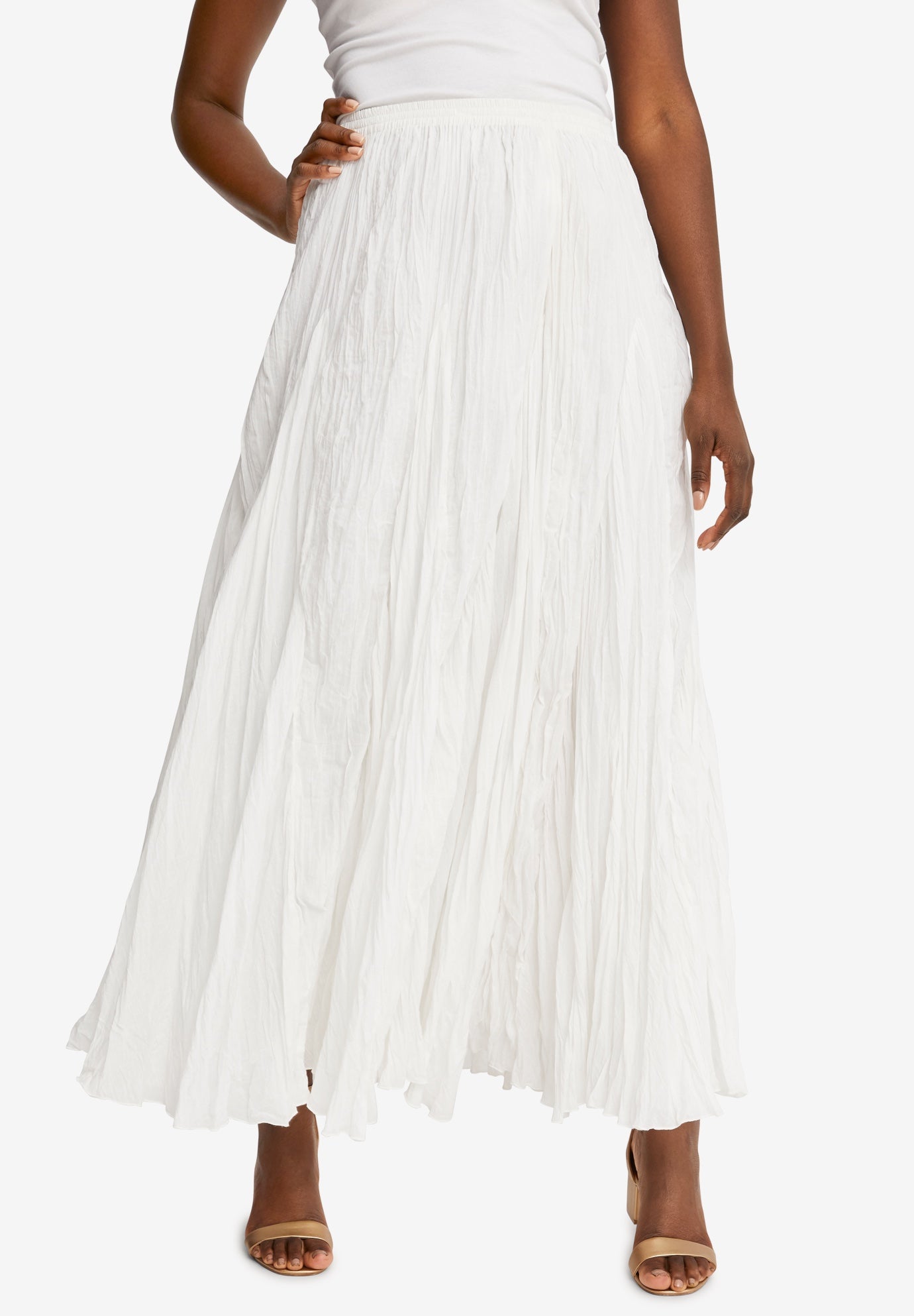 Flowing Crinkled Maxi Skirt image number 0