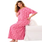 Long French Terry Zip-Front Robe image number null