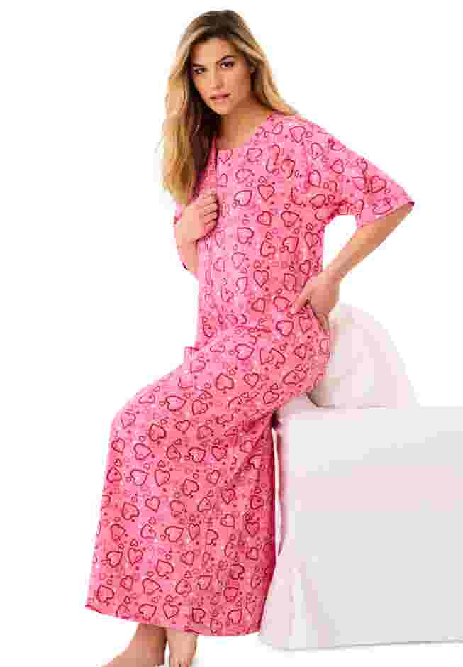 Long French Terry Zip-Front Robe image number 6