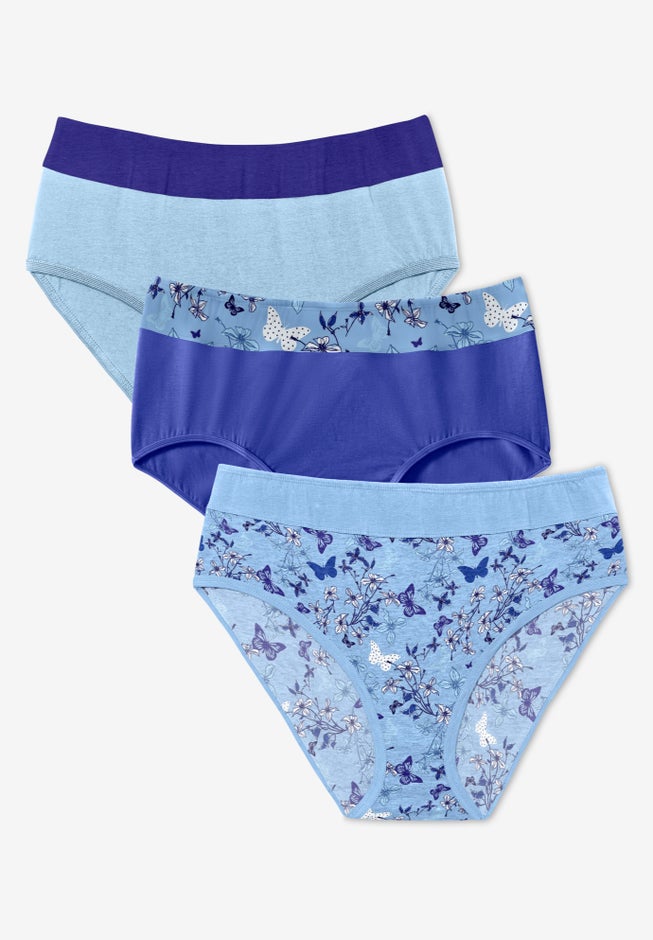Full Coverage Stretch Cotton Color Block Brief 3-Pack image number 1