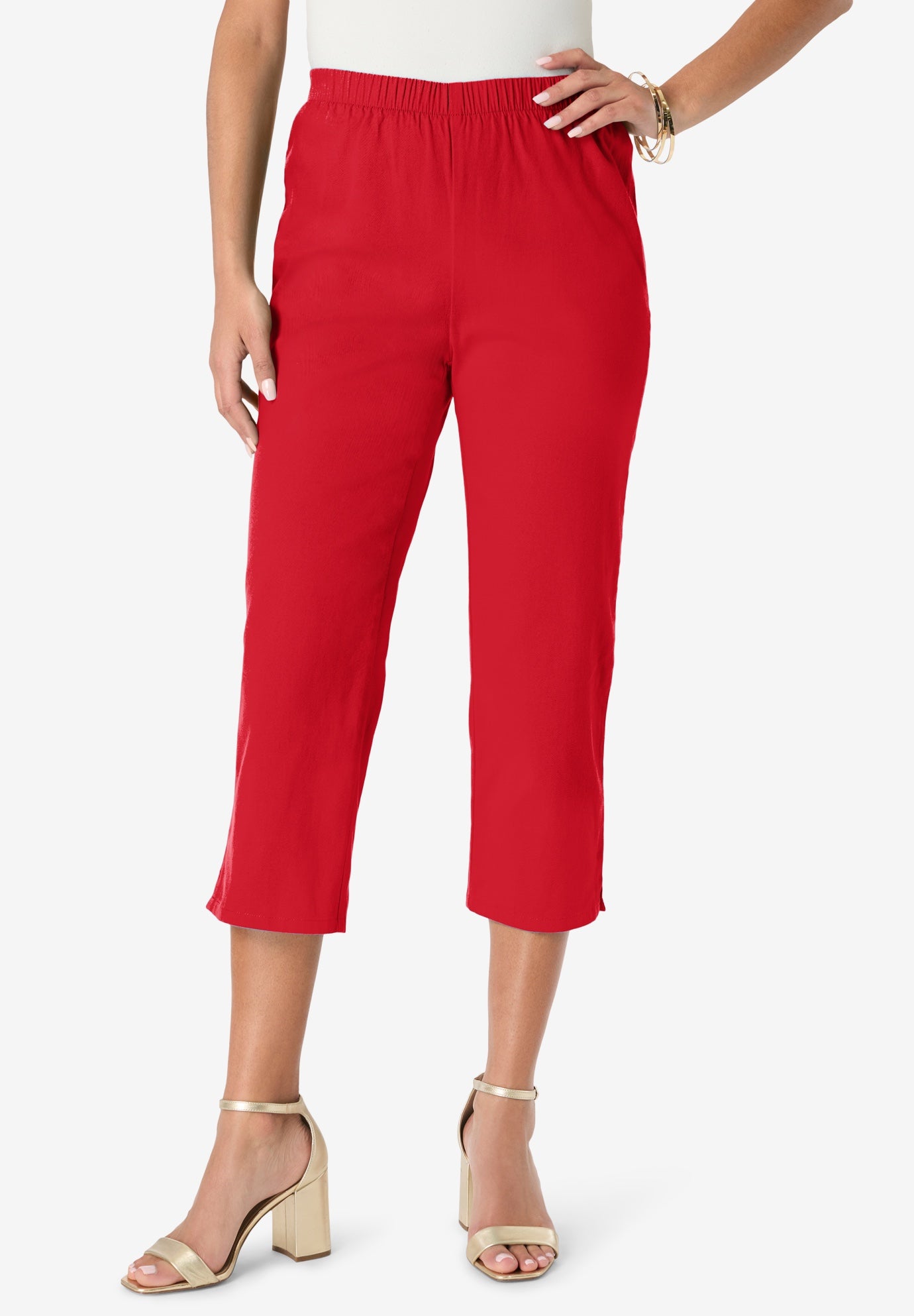 Plus Size Comfort Stretch Capri Jean image number 0