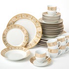 Medici 40-Pc. Golden Porcelain Dinnerware Set image number 1