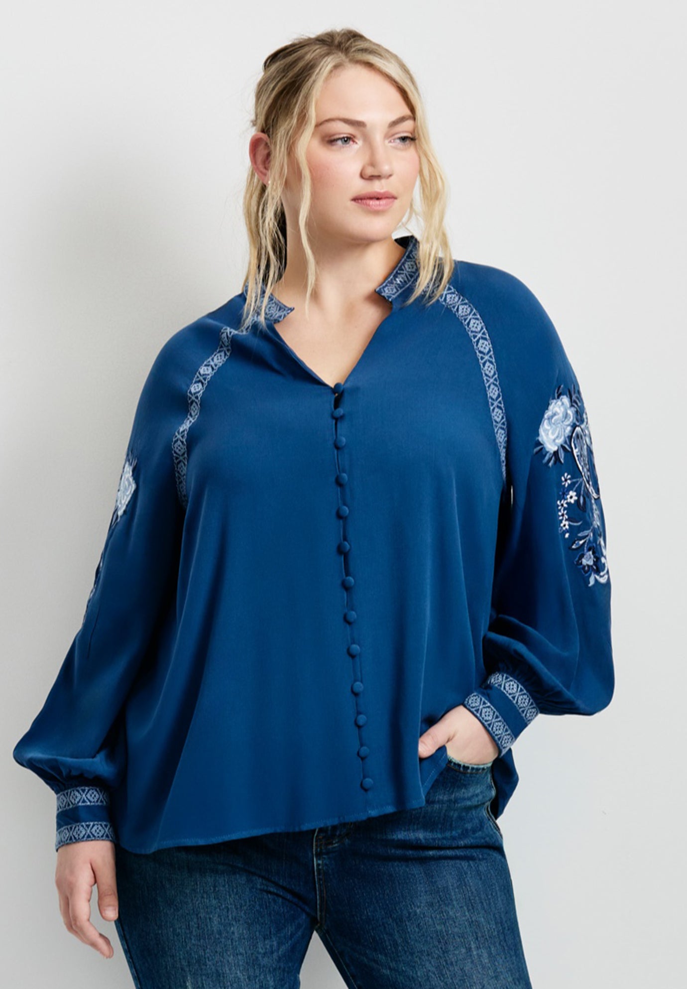 Chloe Embroidered Blouse | Avenue