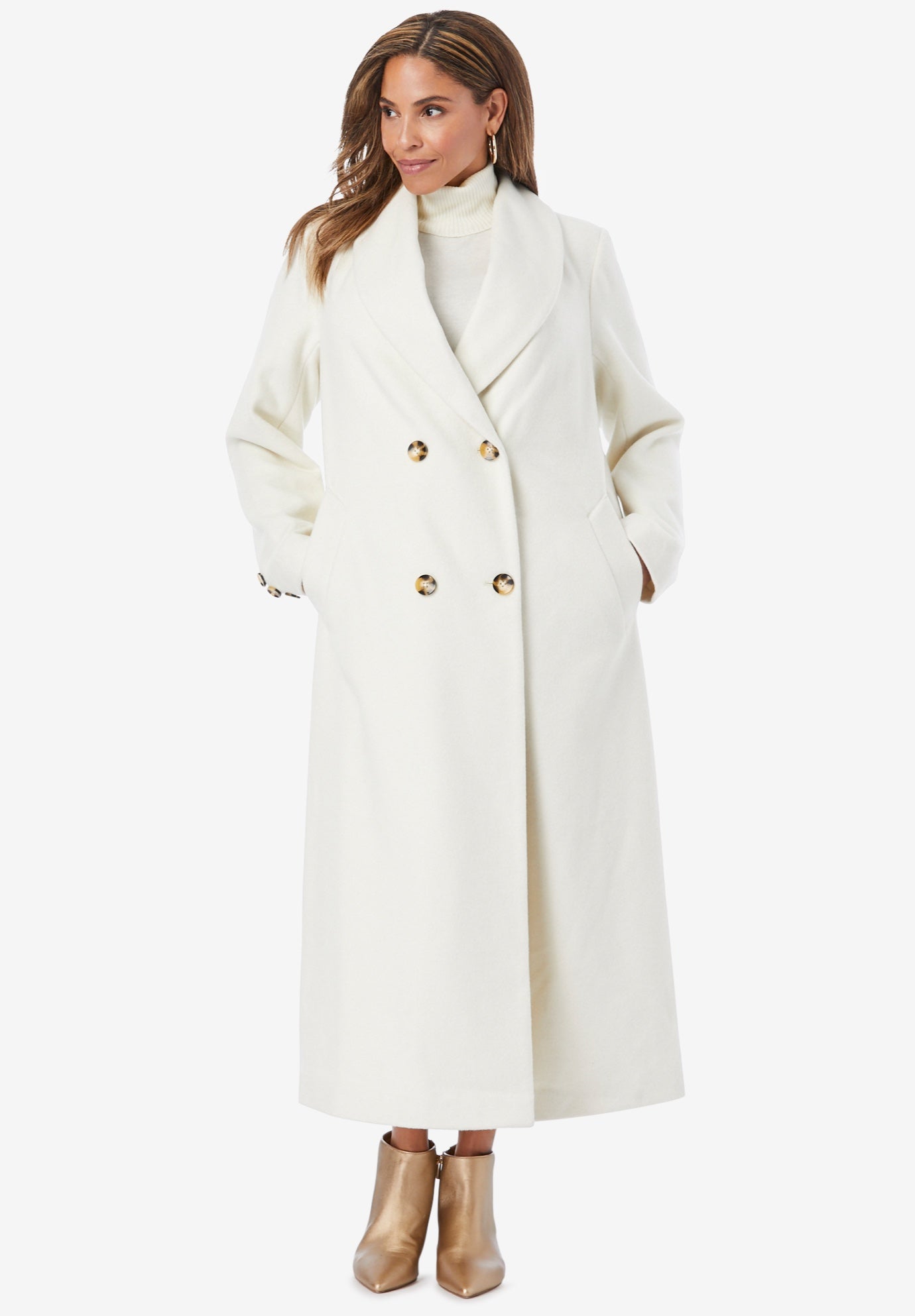 Long Shawl Collar Wool Coat | Avenue