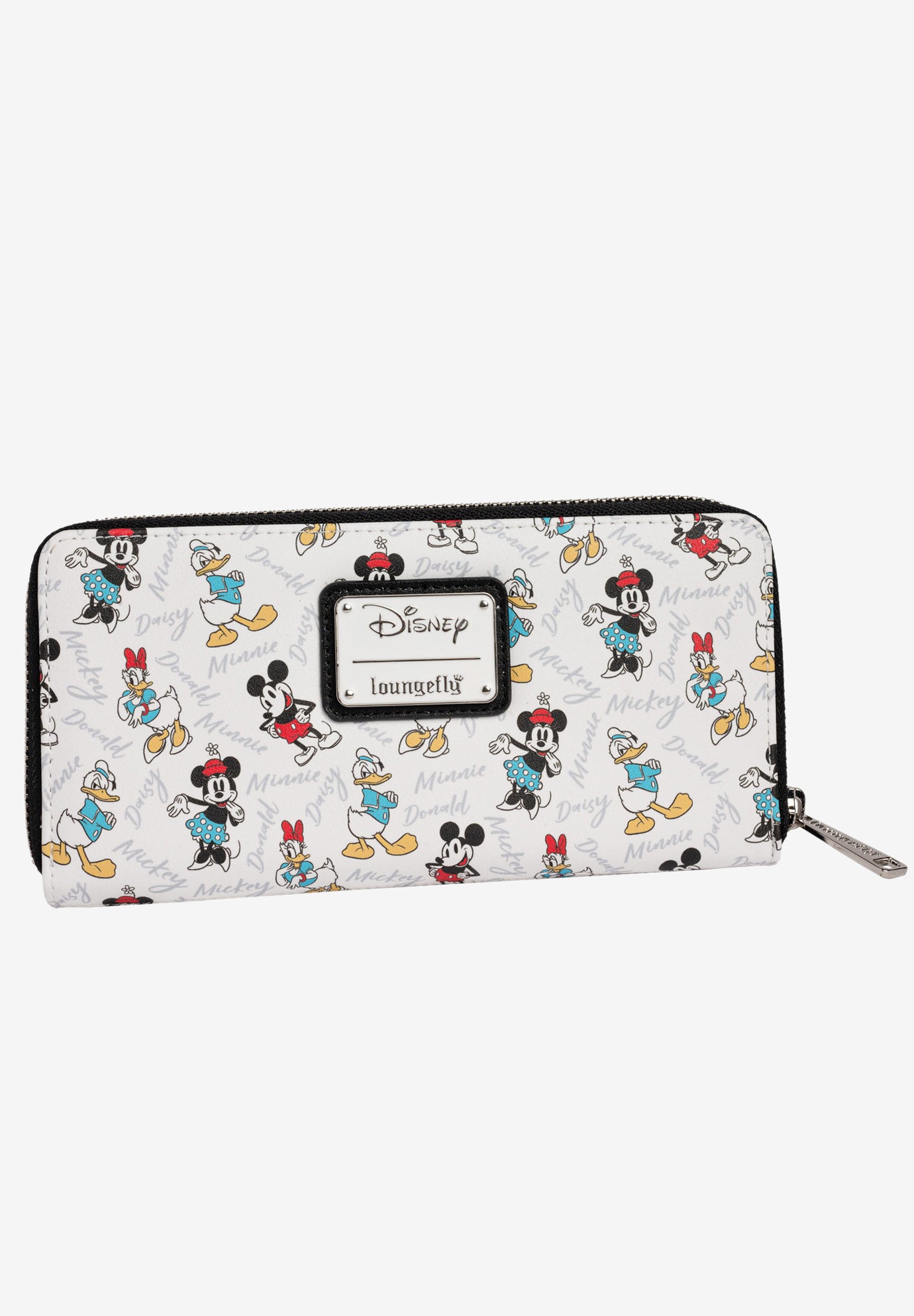 Loungefly x Disney Women's Mickey Minnie Donald Daisy Zip Around