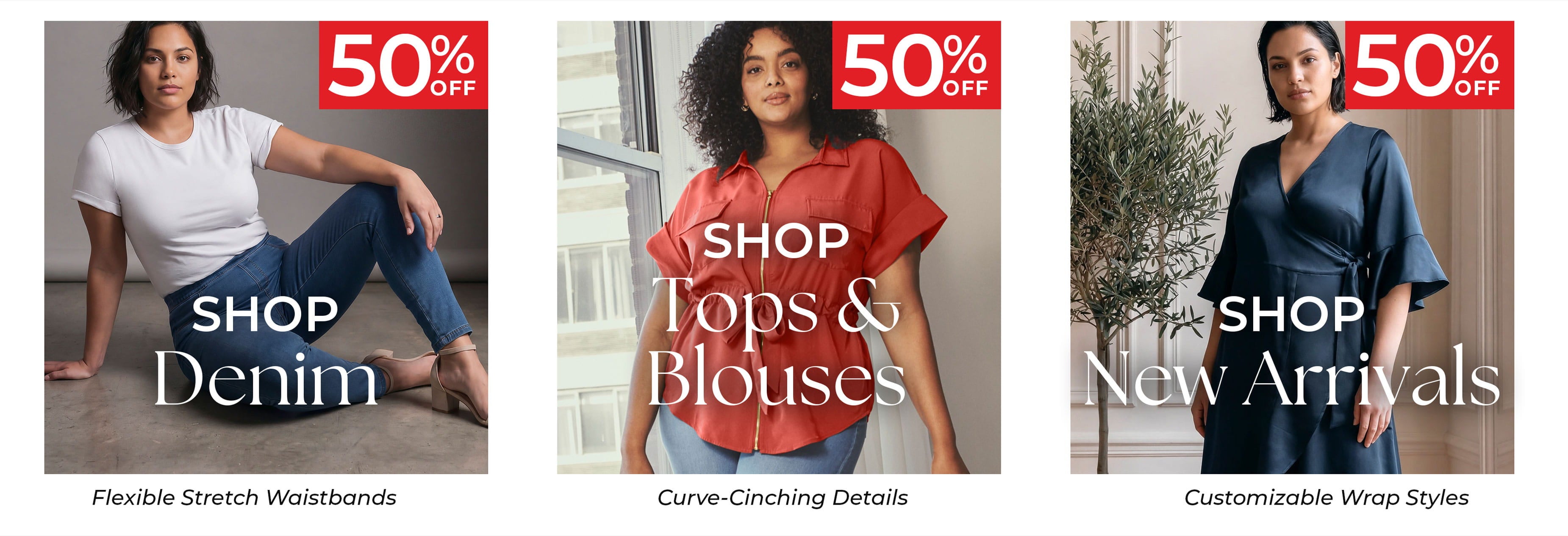 Shop Denim, Tops & Blouses, and New Arrivals