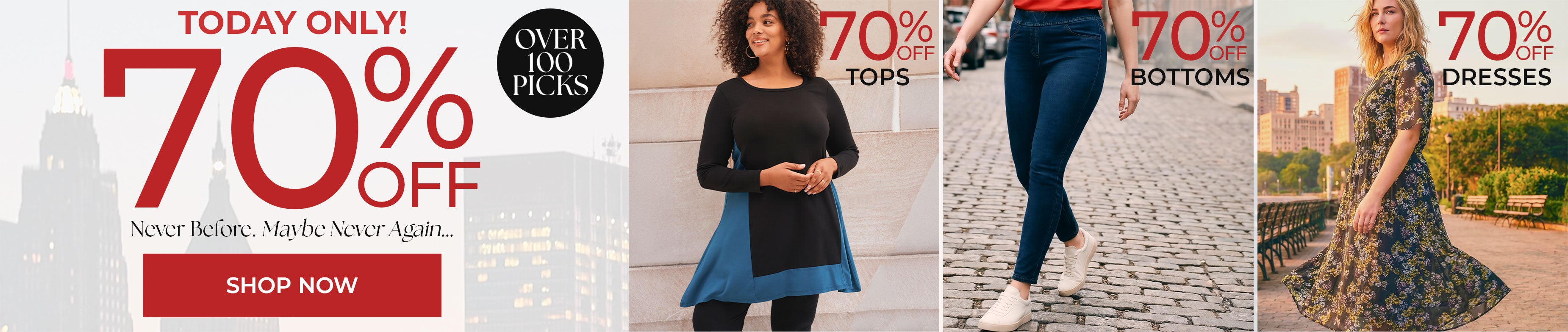 TODAY ONLY 70% OFF OVER 100+ STYLES! Shop Now