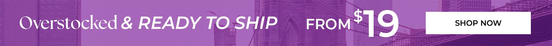 OVERSTOCKED AND READY TO SHIP FROM $19