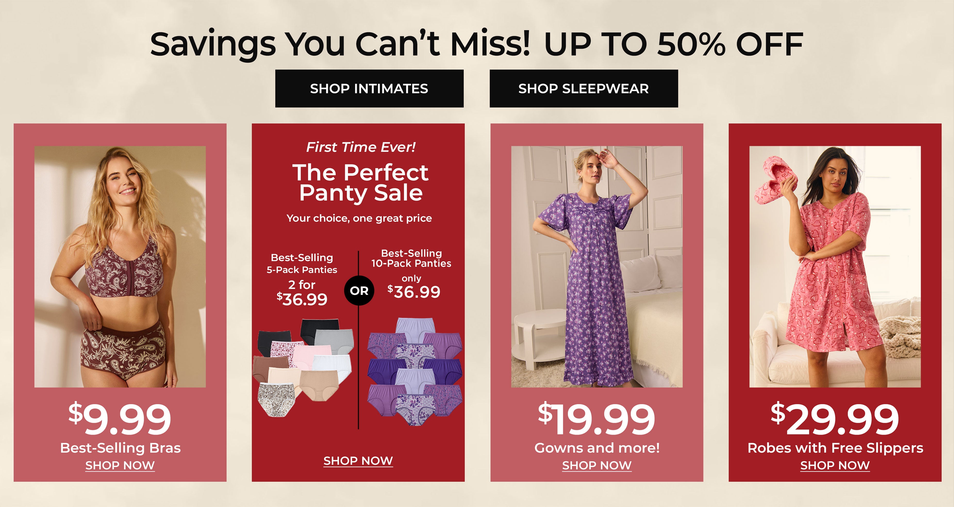 Intimates & Sleep Essentials — Shop Intimates, Shop Sleepwear, Shop The Sale