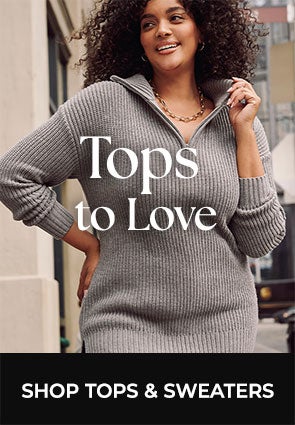 SHOP TOPS AND SWEATERS