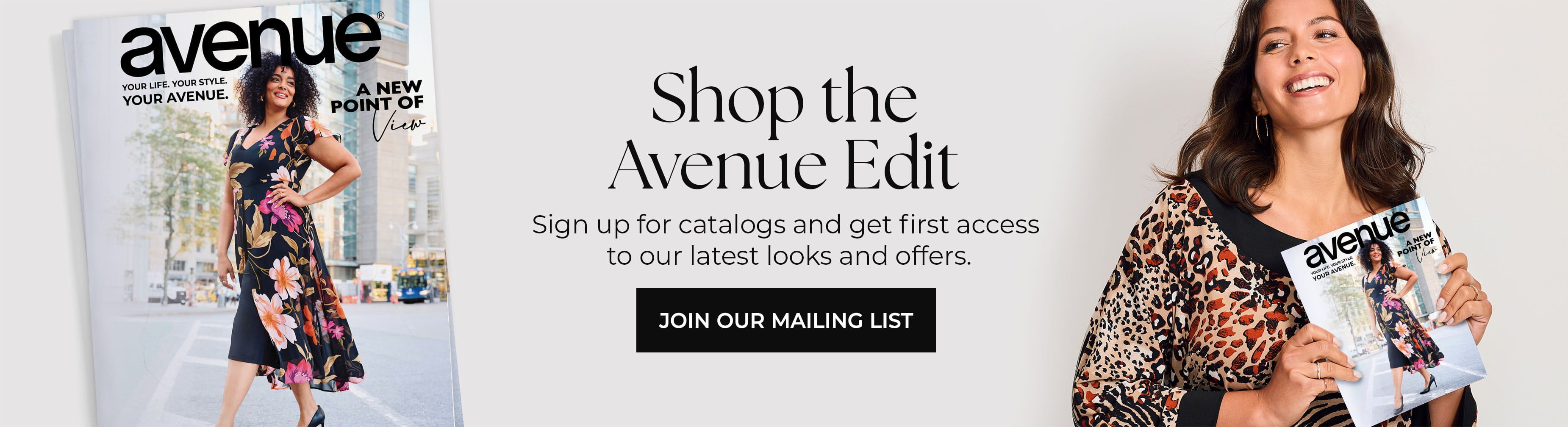 Shop the Avenue Edit — Join Our Mailing List