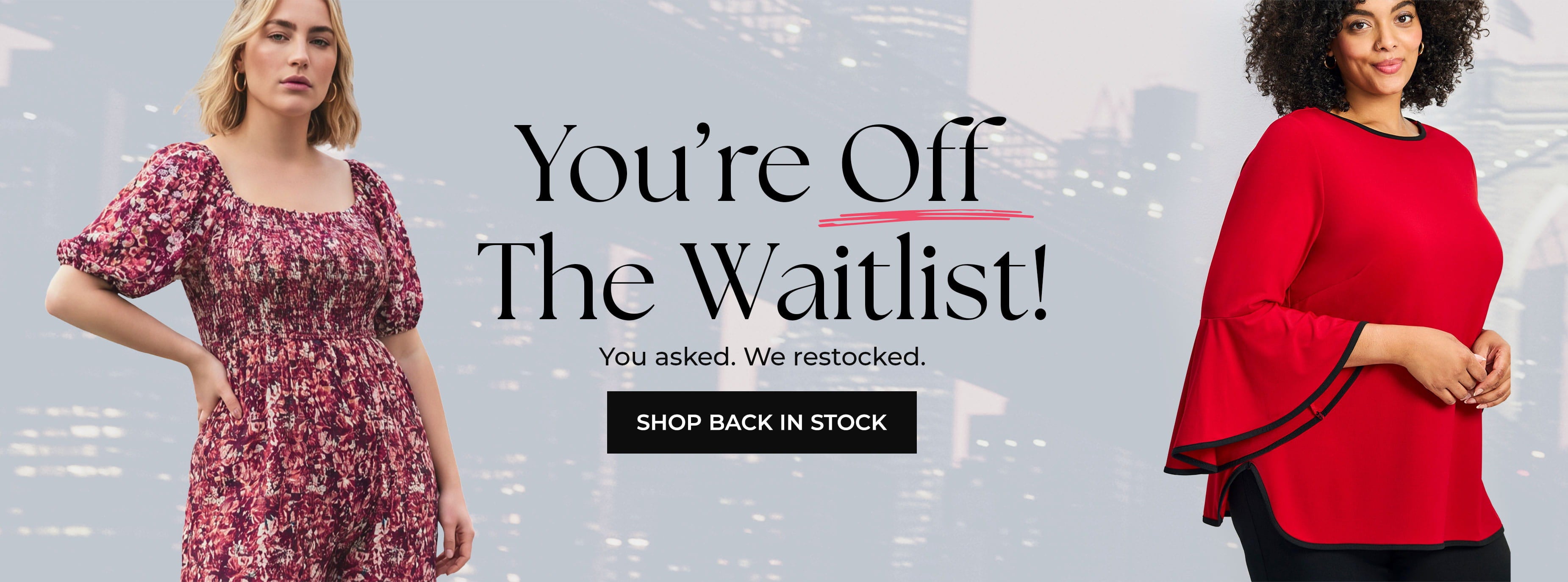 SHOP BACK IN STOCK