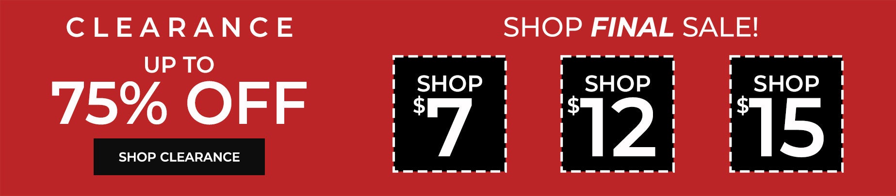 clearance up to 75% off - shop clearance