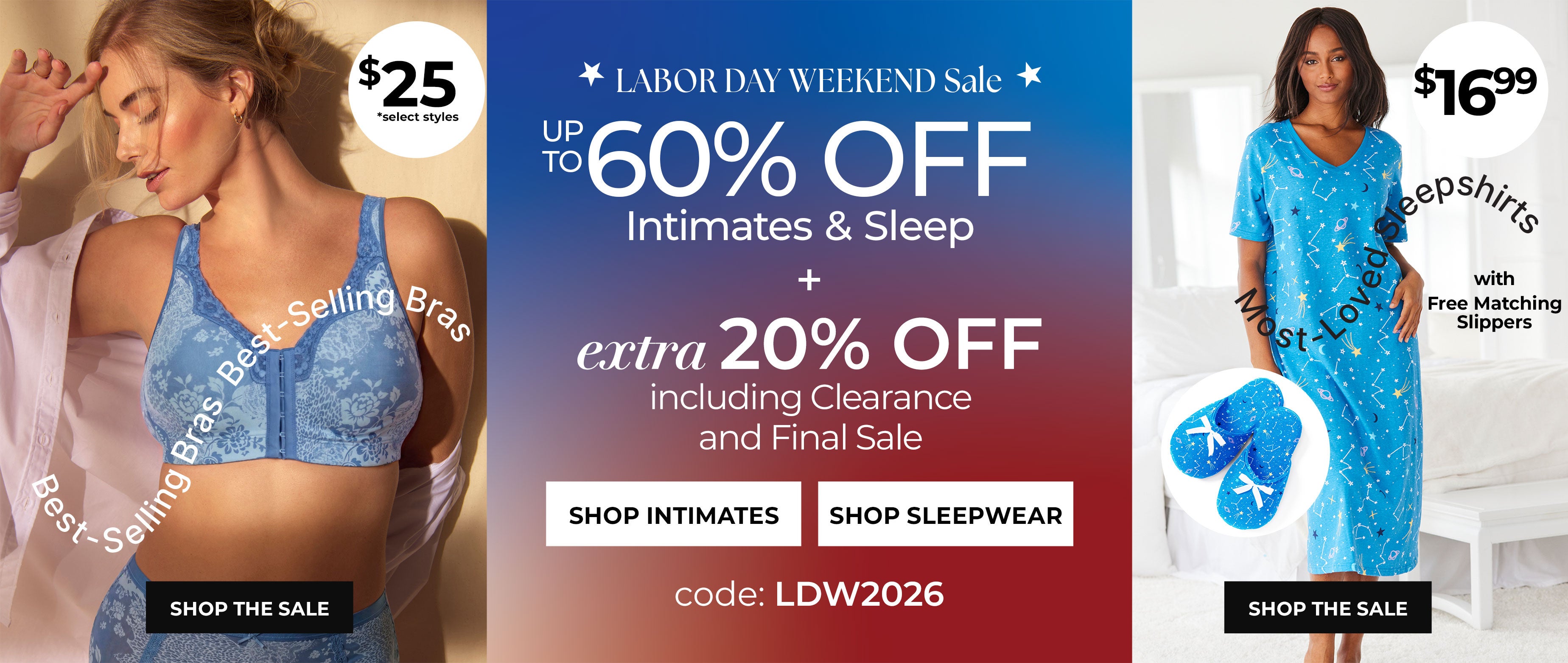 Intimates and sleepwear sale — Shop Intimates, Shop Sleepwear, Shop the Sale