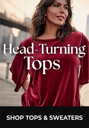 SHOP TOPS AND SWEATERS