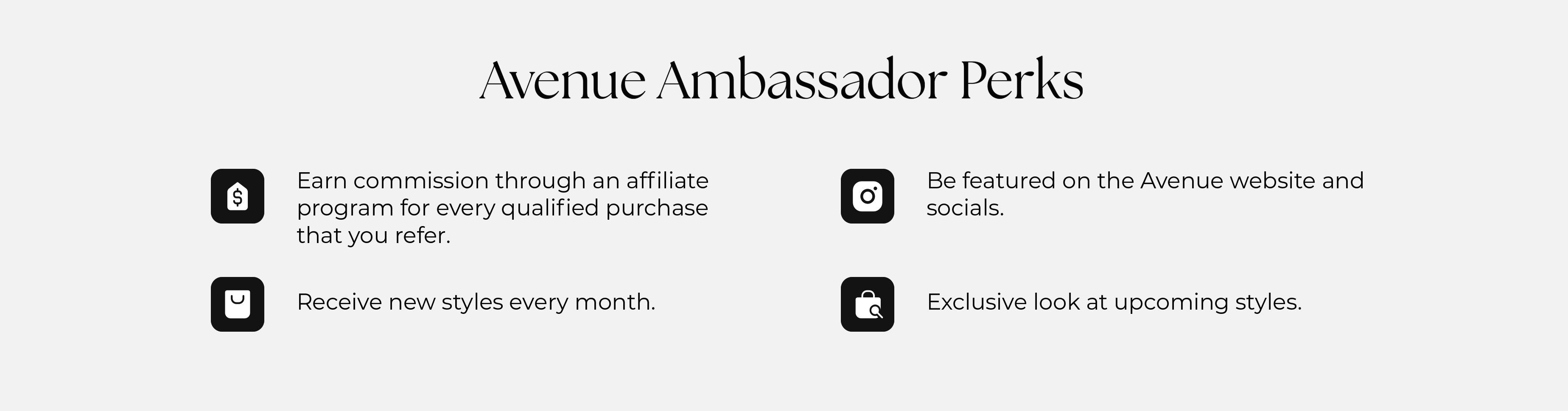 Avenue Ambassador Perks